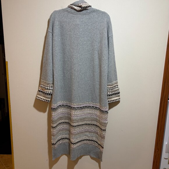 Anthropologie Daily Practice Turtleneck Sweater Dress Removable Collar Fair Isle - Picture 13 of 16